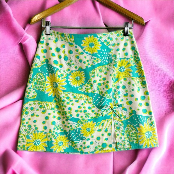Lilly Pulitzer Dresses & Skirts - Lilly Pulitzer Daisy And Tropical Fish Skirt FLAW